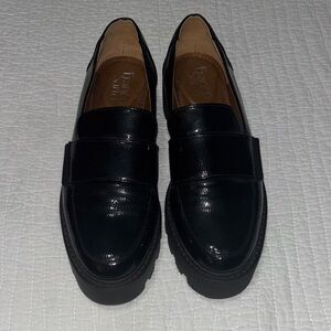 Franco Sarto Black Glossy Loafers